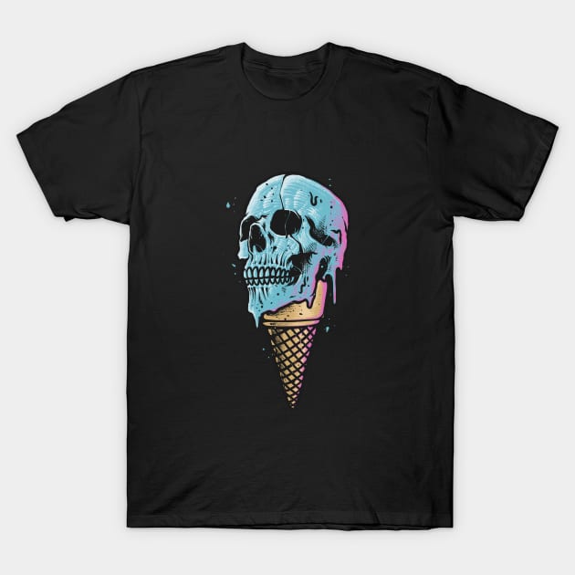 Ice cream skull T-Shirt by vhiente